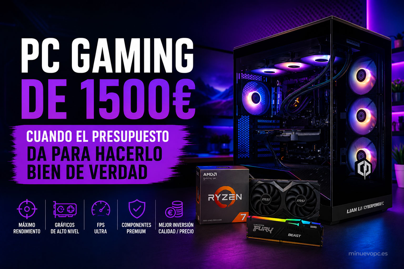 PC gaming de 1500 euros, cuando el presupuesto da para hacerlo bien de verdad