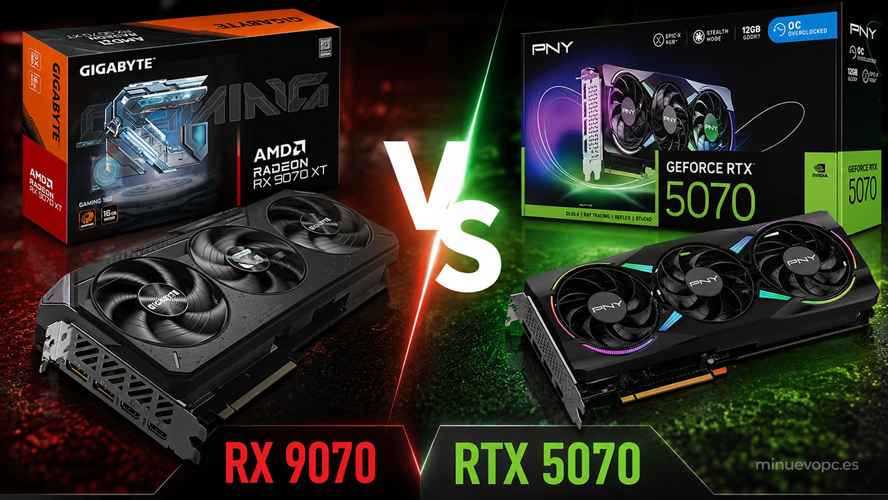 comparativa rtx 5070 vs rx 9070