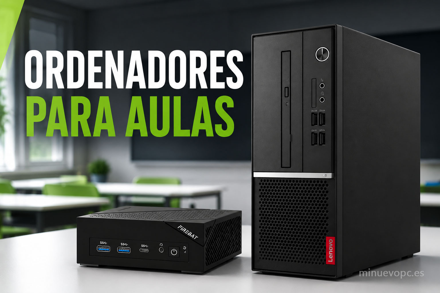 Ordenadores para aulas de informática y centros de formación con PCs de sobremesa profesionales