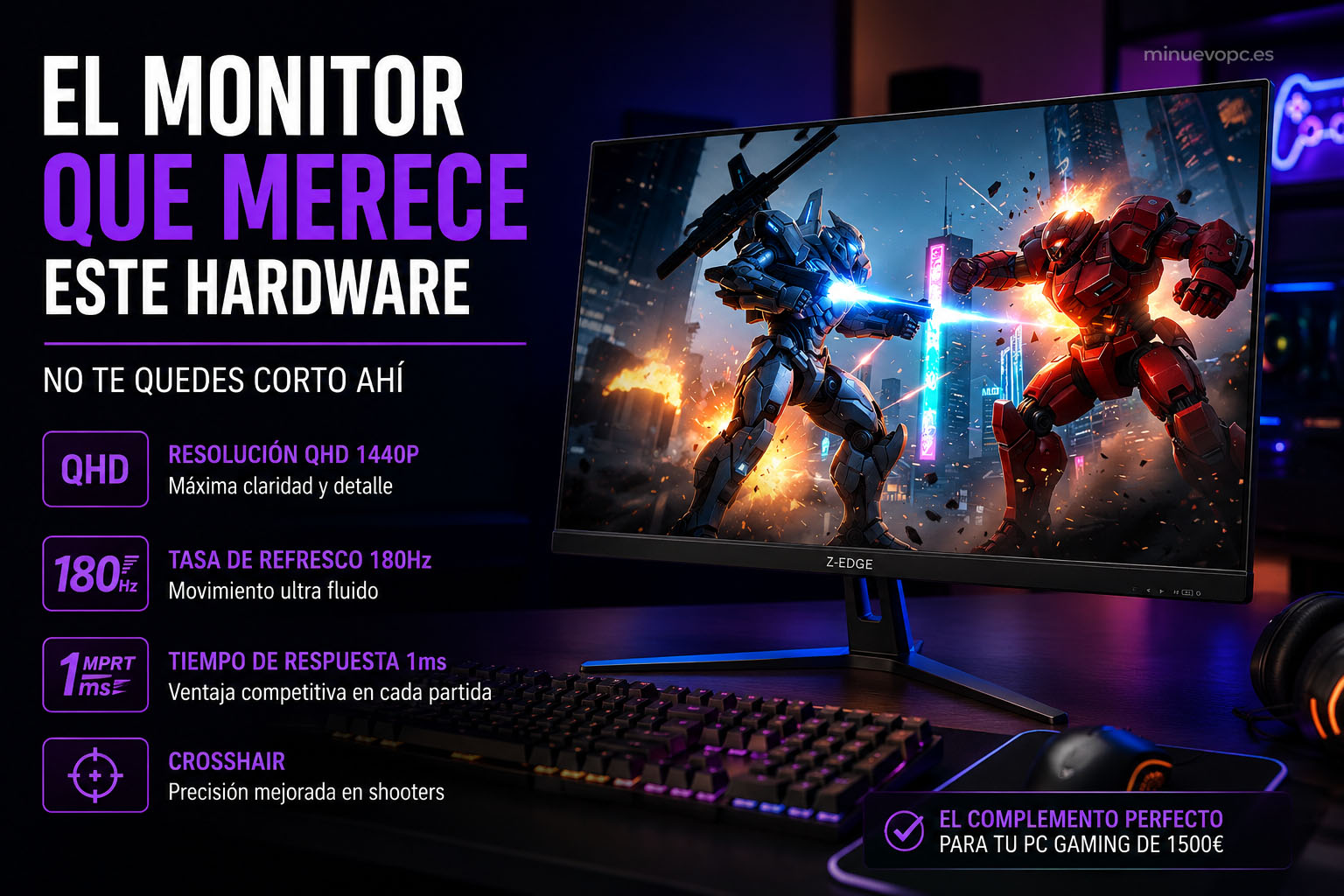 el monitor que merece un pc gaming de 1500 euros