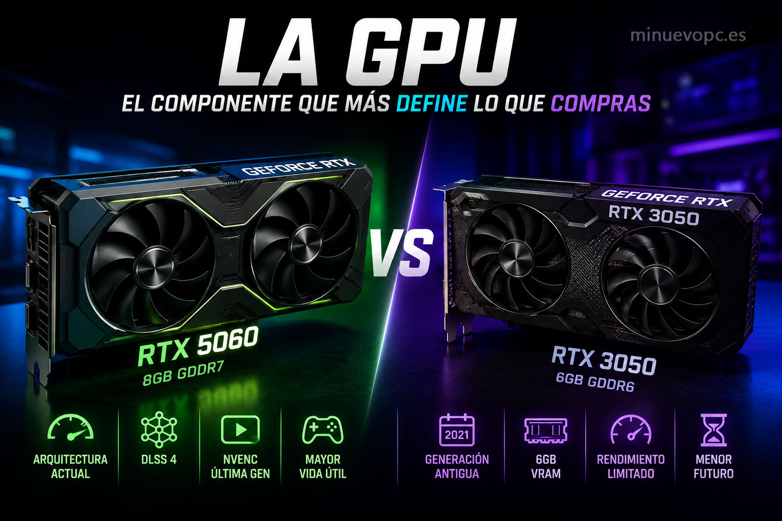 Comparativa de tarjetas gráficas RTX para PC gaming de 800 euros con foco en rendimiento 1080p