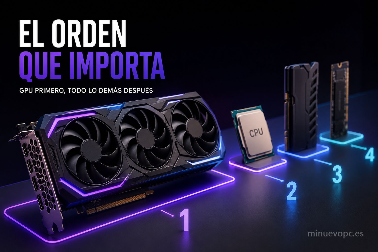 Tarjeta gráfica gaming RTX como componente principal en un PC gaming equilibrado para jugar en 1080p y 1440p con buen rendimiento