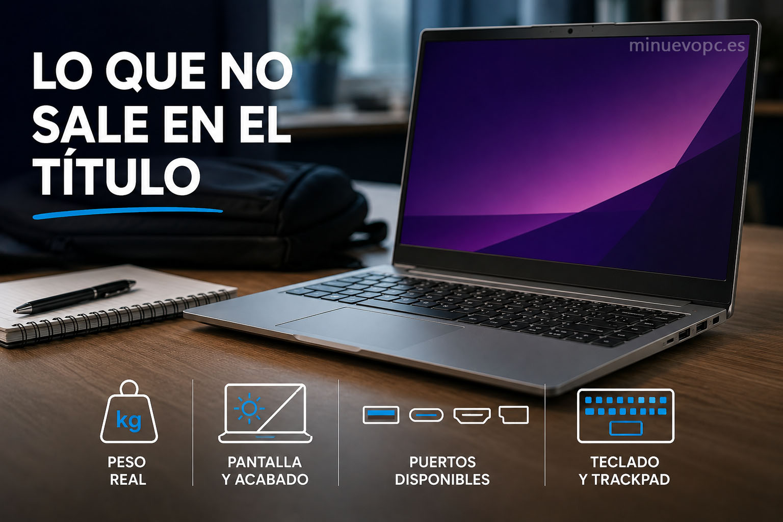 Detalles clave al comprar un portátil como peso, pantalla, puertos y teclado que marcan la diferencia en el uso diario durante la universidad