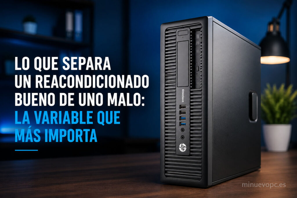 Ordenador reacondicionado profesional con componentes revisados y garantía para comprar con más seguridad