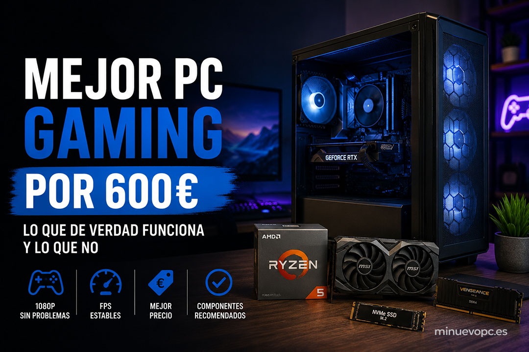 Mejor PC gaming por 600 euros - componentes recomendados para 1080p