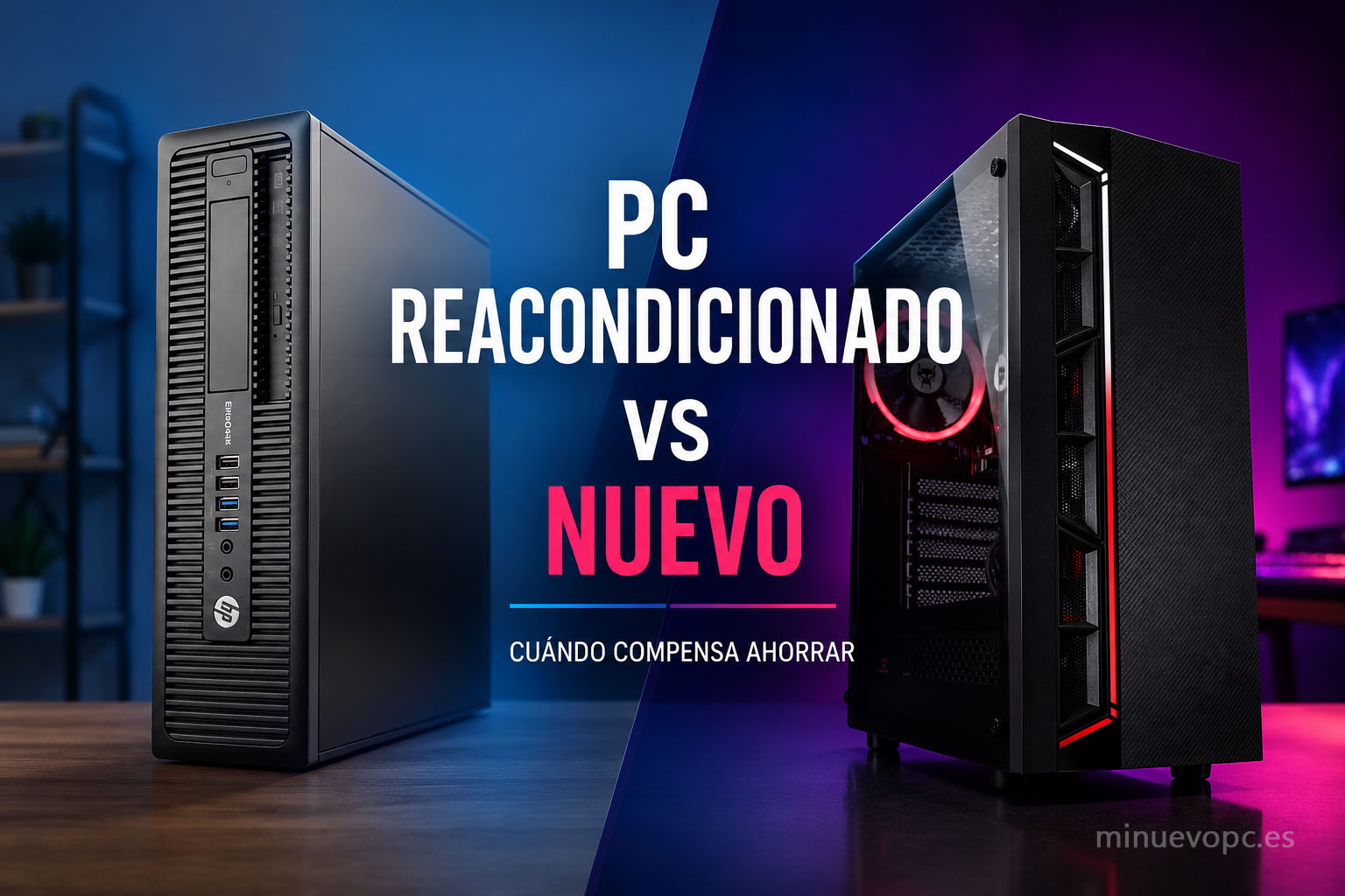 PC reacondicionado frente a ordenador nuevo de entrada para comparar precio, rendimiento y calidad antes de comprar