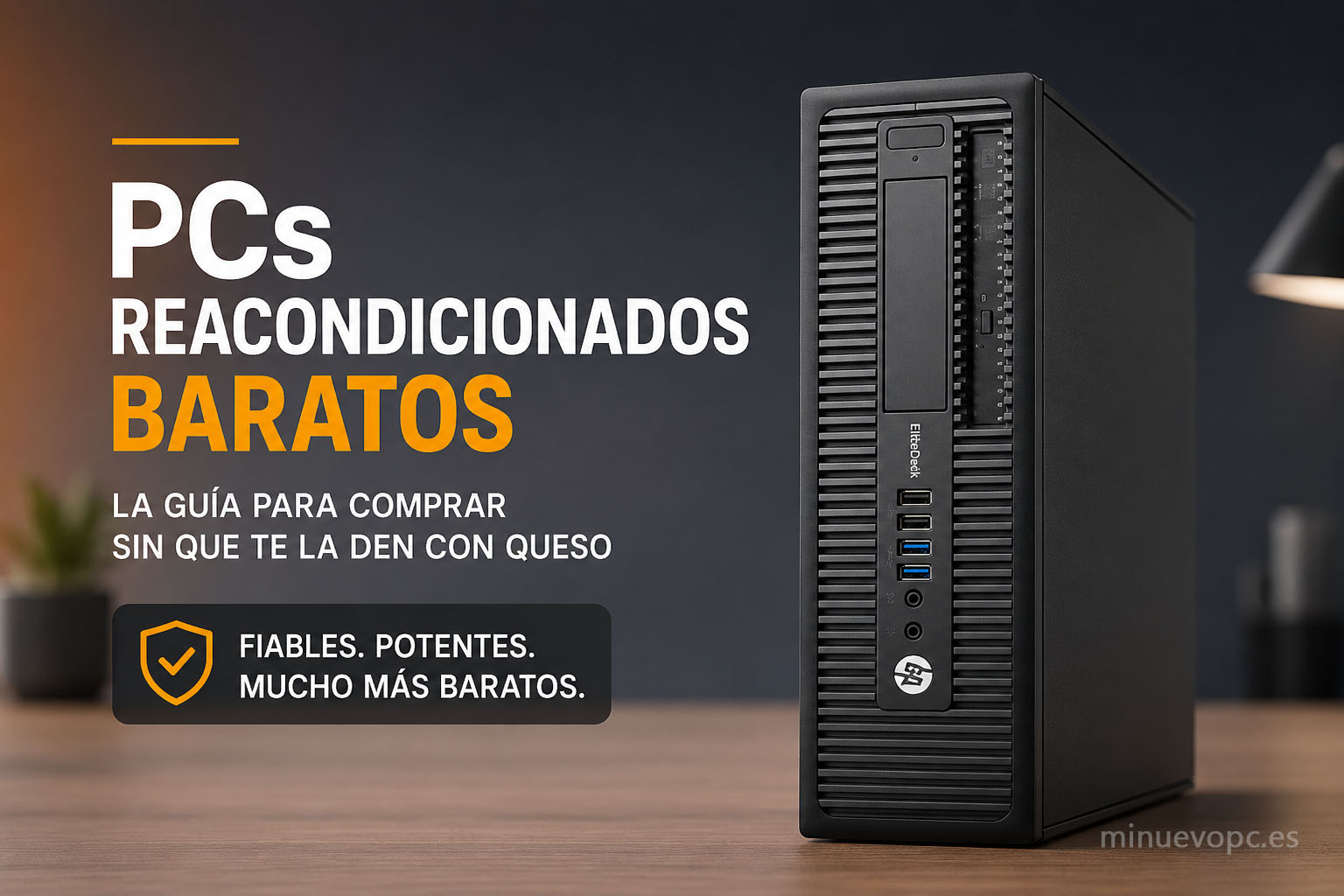 Mini PC reacondicionado HP EliteDesk para oficina y teletrabajo con diseño compacto y SSD rápido