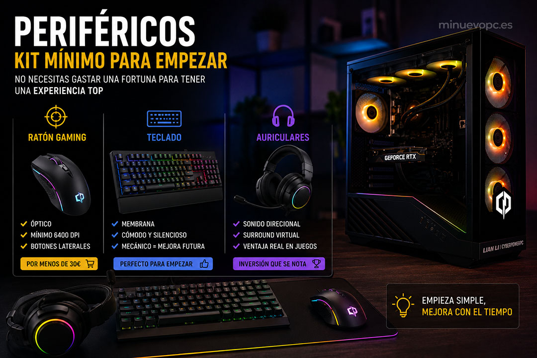 perifericos gaming kit minimo para empezar