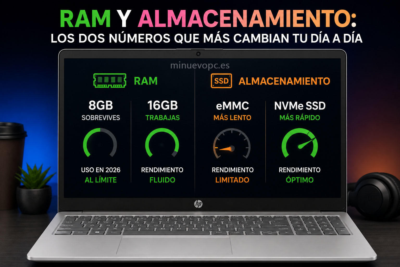 Portátil barato con SSD rápido y 16 GB de RAM dentro de la gama de menos de 500 euros