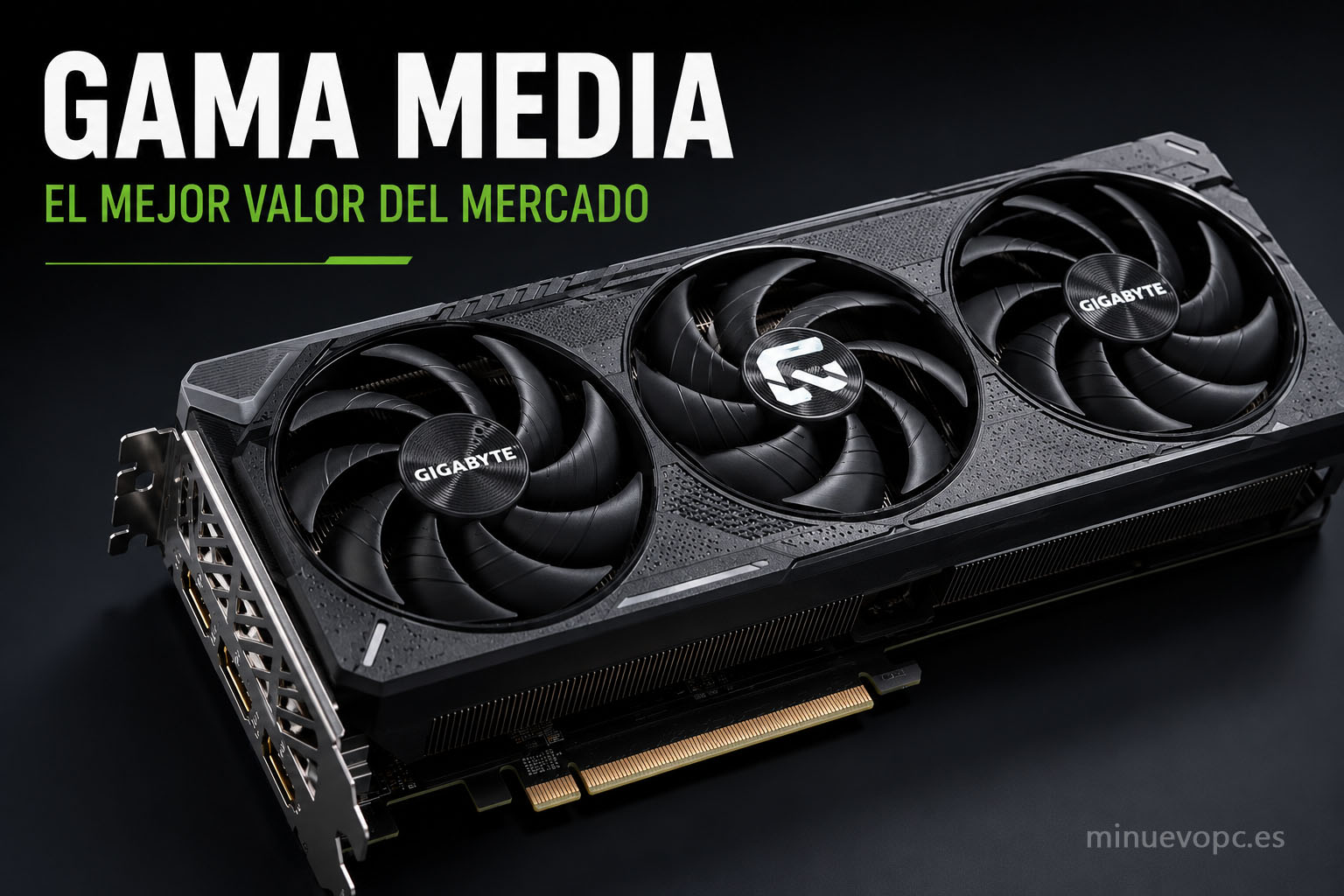 Tarjeta gráfica gaming de 12GB VRAM recomendada para jugar en 1080p y 1440p con gráficos ultra, mayor vida útil y mejor rendimiento en juegos AAA