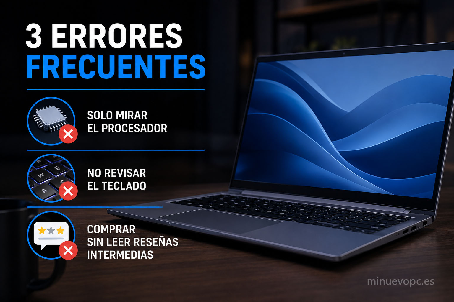 Errores más comunes al comprar un portátil de calidad precio: procesador, teclado y reseñas que debes revisar antes de decidir