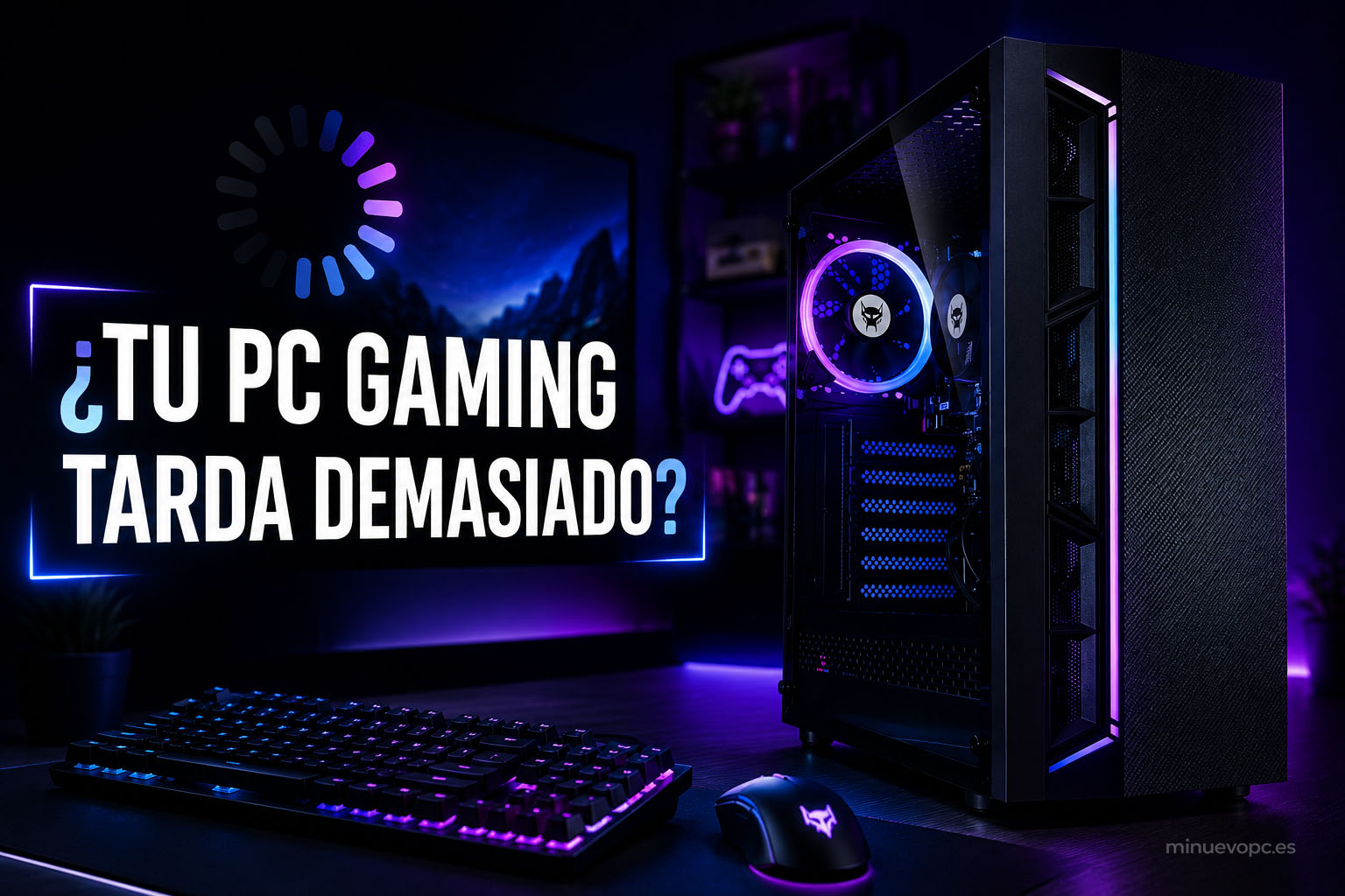 PC actual de aspecto rápido, en escena que contrasta con la pregunta de si un equipo puede quarse anticuado