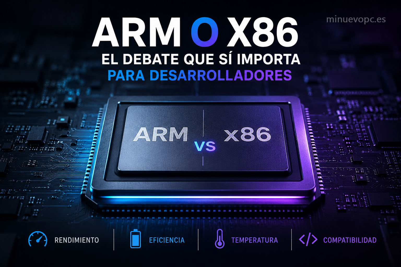 Procesador ARM vs x86 para programadores con mejor rendimiento, eficiencia y compatibilidad de software