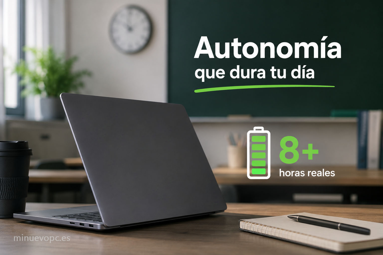 Comprar portátil con buena autonomía para profesores que necesitan batería de larga duración durante toda la jornada escolar