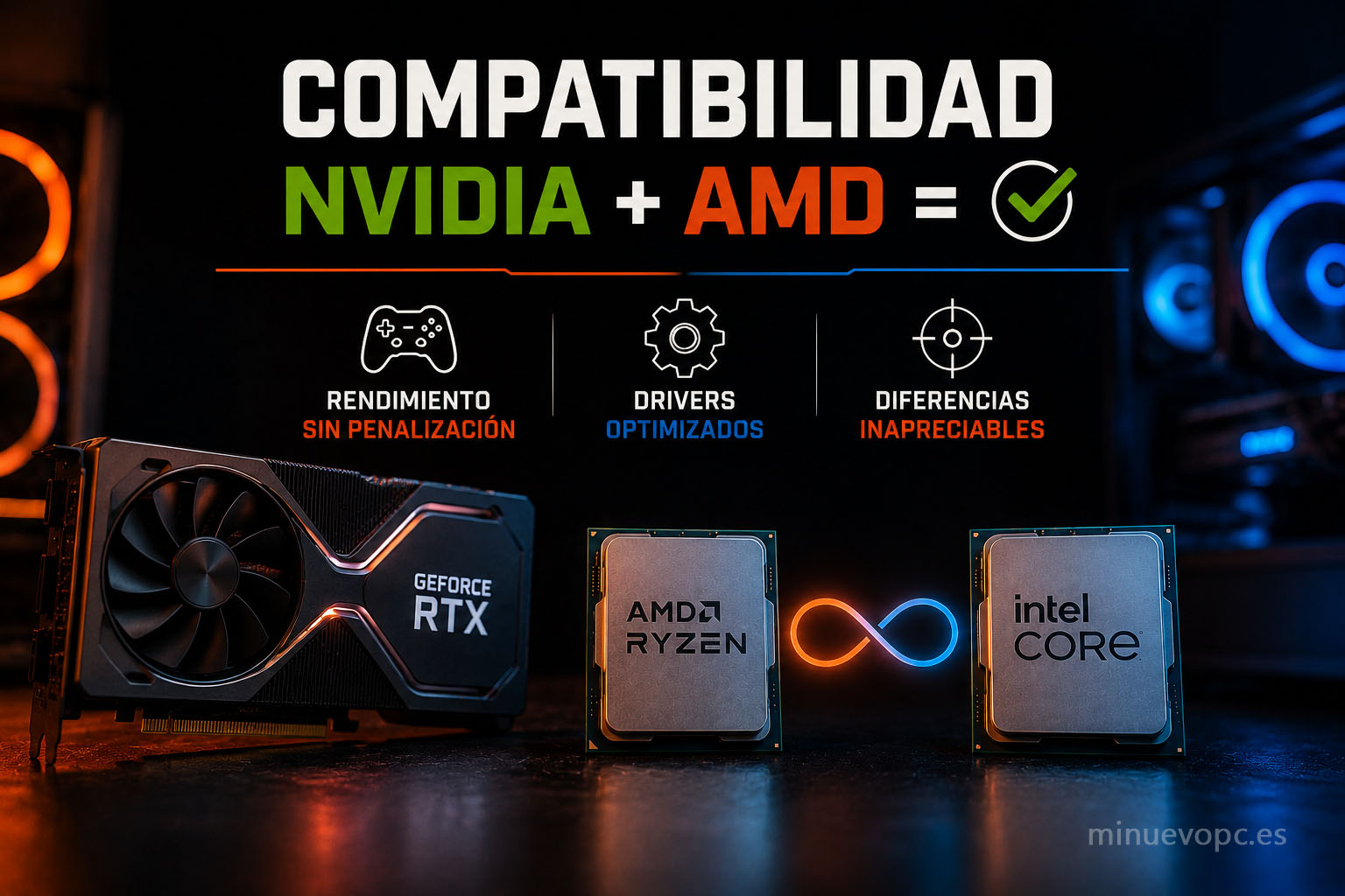 Compatibilidad entre procesadores AMD Ryzen y tarjetas gráficas NVIDIA RTX en gaming, desmontando mitos sobre rendimiento y estabilidad