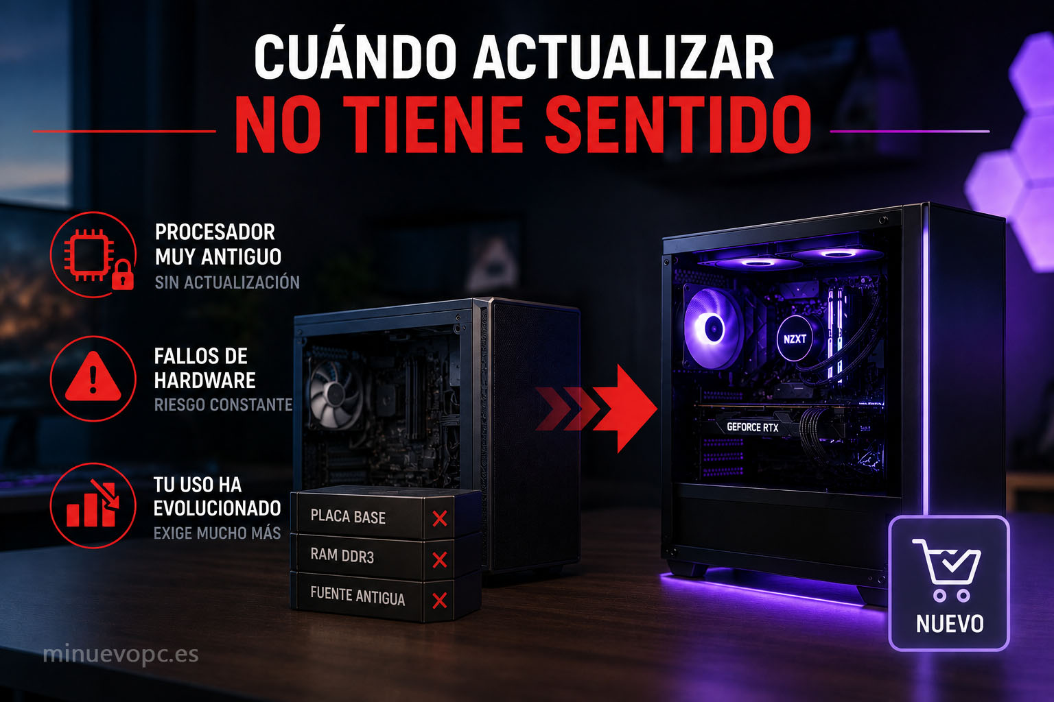 Cuándo actualizar un PC deja de ser rentable y merece la pena comprar un ordenador nuevo por rendimiento, compatibilidad y vida útil