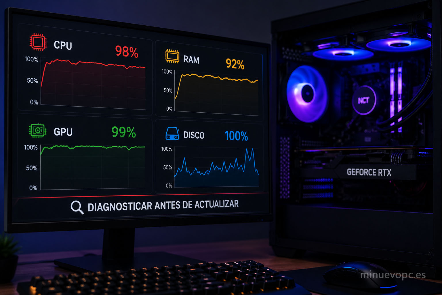 Aprende a identificar el componente que limita el rendimiento de tu PC antes de comprar piezas nuevas o cambiar de ordenador