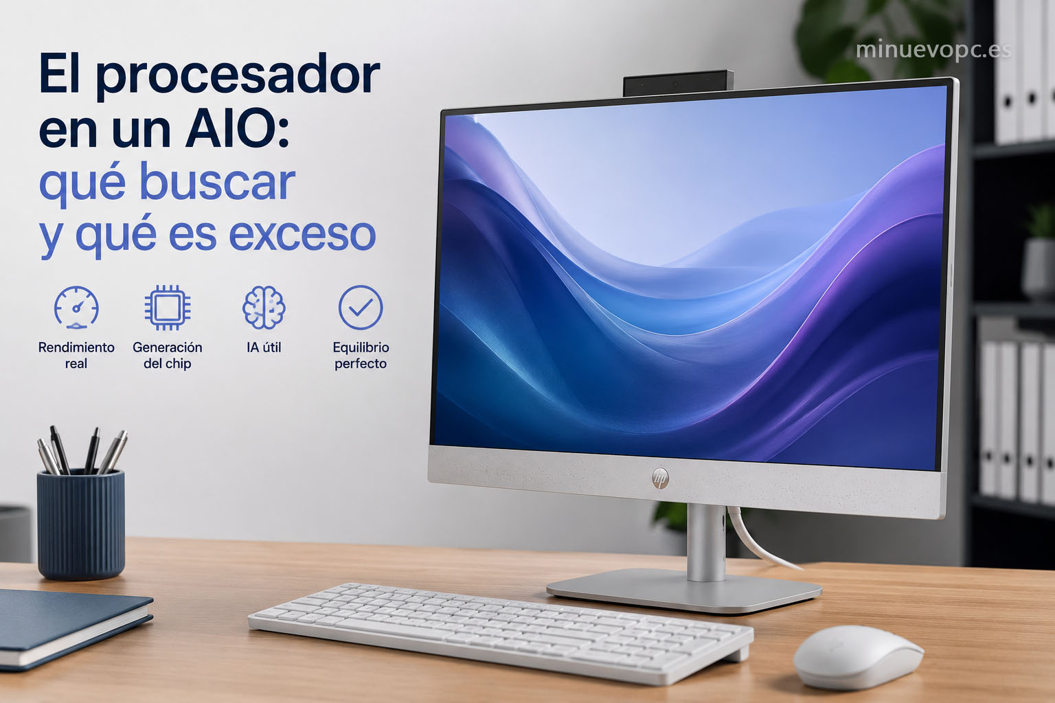Procesador moderno para PC todo en uno de oficina con equilibrio entre rendimiento, eficiencia y funciones de inteligencia artificial