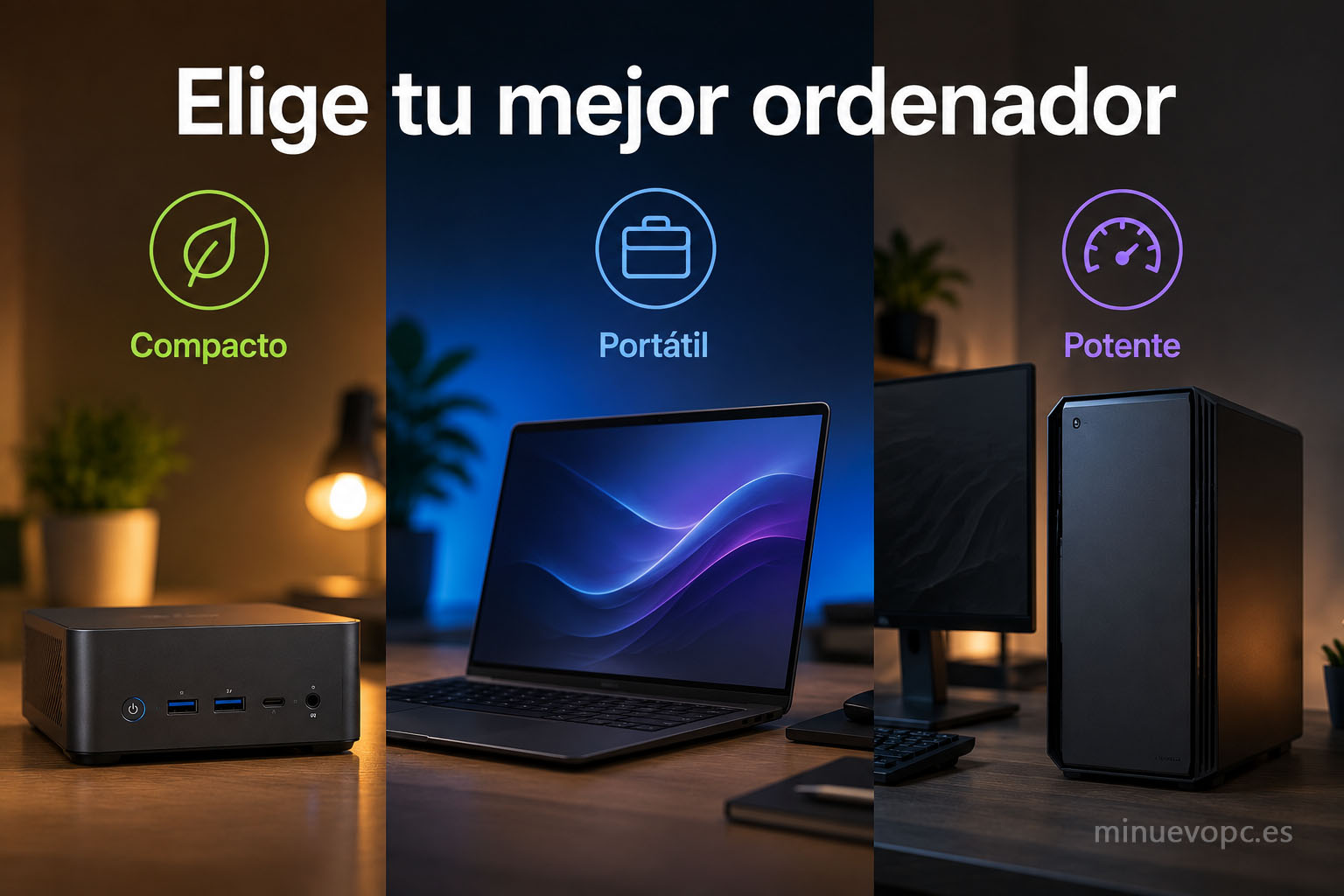 Mini PC, portátil y sobremesa para autónomos: diferencias reales según movilidad, potencia y calidad precio