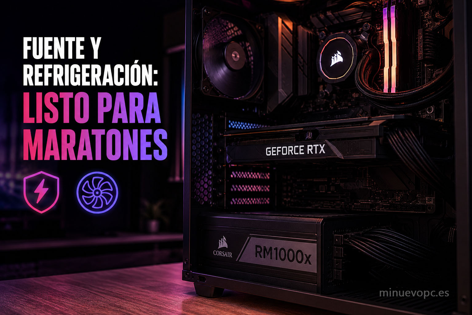 Prepara tu PC para GTA VI con una fuente adecuada y buena refrigeración. Evita pérdidas de rendimiento y consigue una experiencia estable durante horas