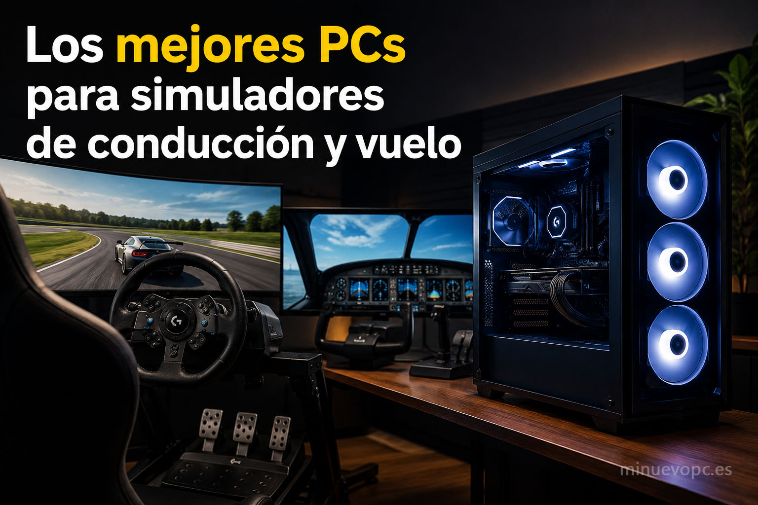Los mejores PCs para simuladores de conducción y vuelo con hardware de alto rendimiento para simracing, iRacing, ACC y Microsoft Flight Simulator
