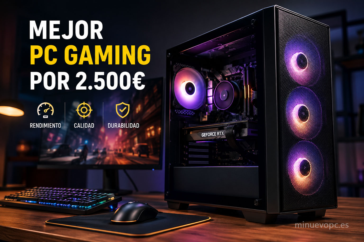Mejor PC gaming por 2500 euros con RTX y procesador de última generación para jugar durante años