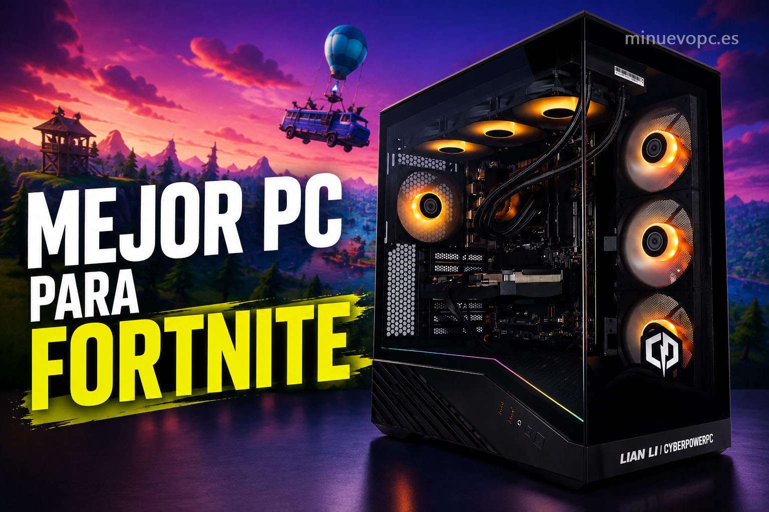 Mejor PC para Fortnite con hardware gaming de alto rendimiento para jugar con FPS estables y comprar una configuración preparada para competitivo