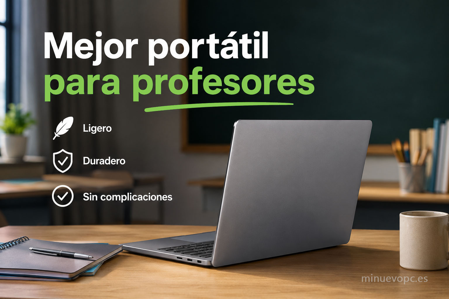 Mejor portátil para profesores ligero y duradero para trabajar todo el día con gran autonomía y teclado cómodo