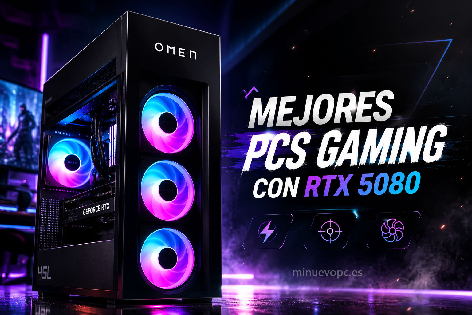 Mejores PCs gaming con RTX 5080 para comprar con máximo rendimiento en 4K, DLSS 4 y hardware premium de alta gama
