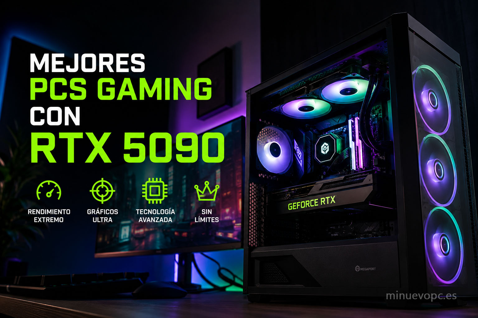 Mejores PCs gaming con RTX 5090 de alto rendimiento para jugar en 4K Ultra, ray tracing y tareas profesionales exigentes