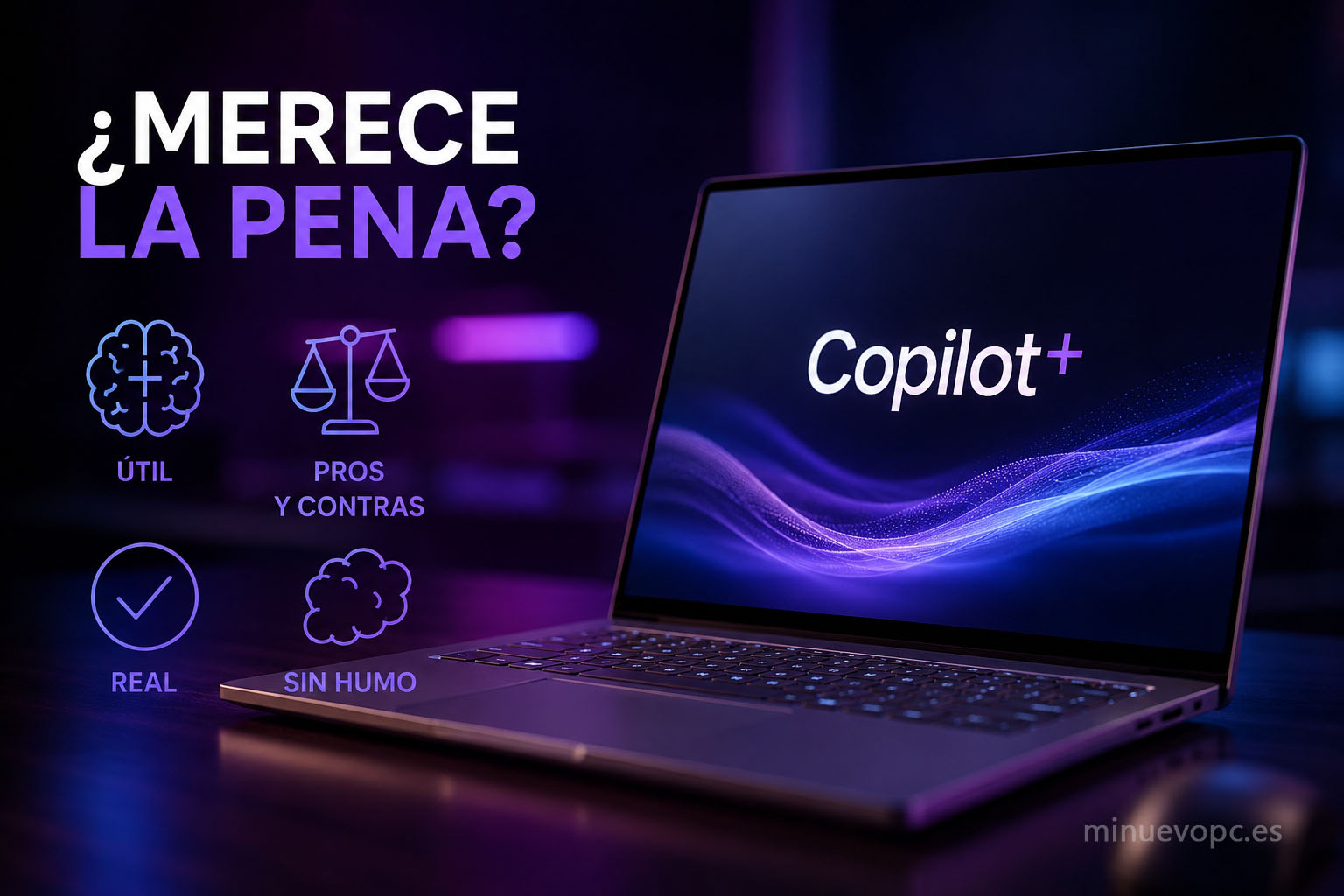 Copilot+ con IA integrada mostrando sus ventajas reales en productividad, autonomía y eficiencia para quienes buscan comprar un portátil moderno