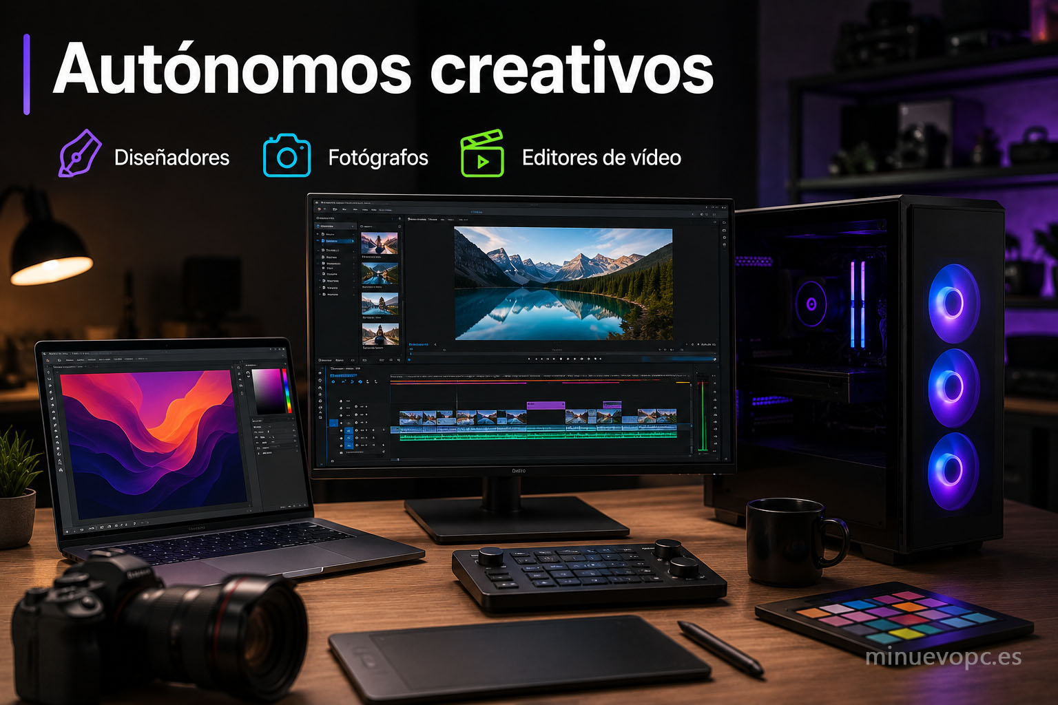 Comprar ordenador para edición de vídeo, diseño gráfico y fotografía con potencia profesional y buena RAM