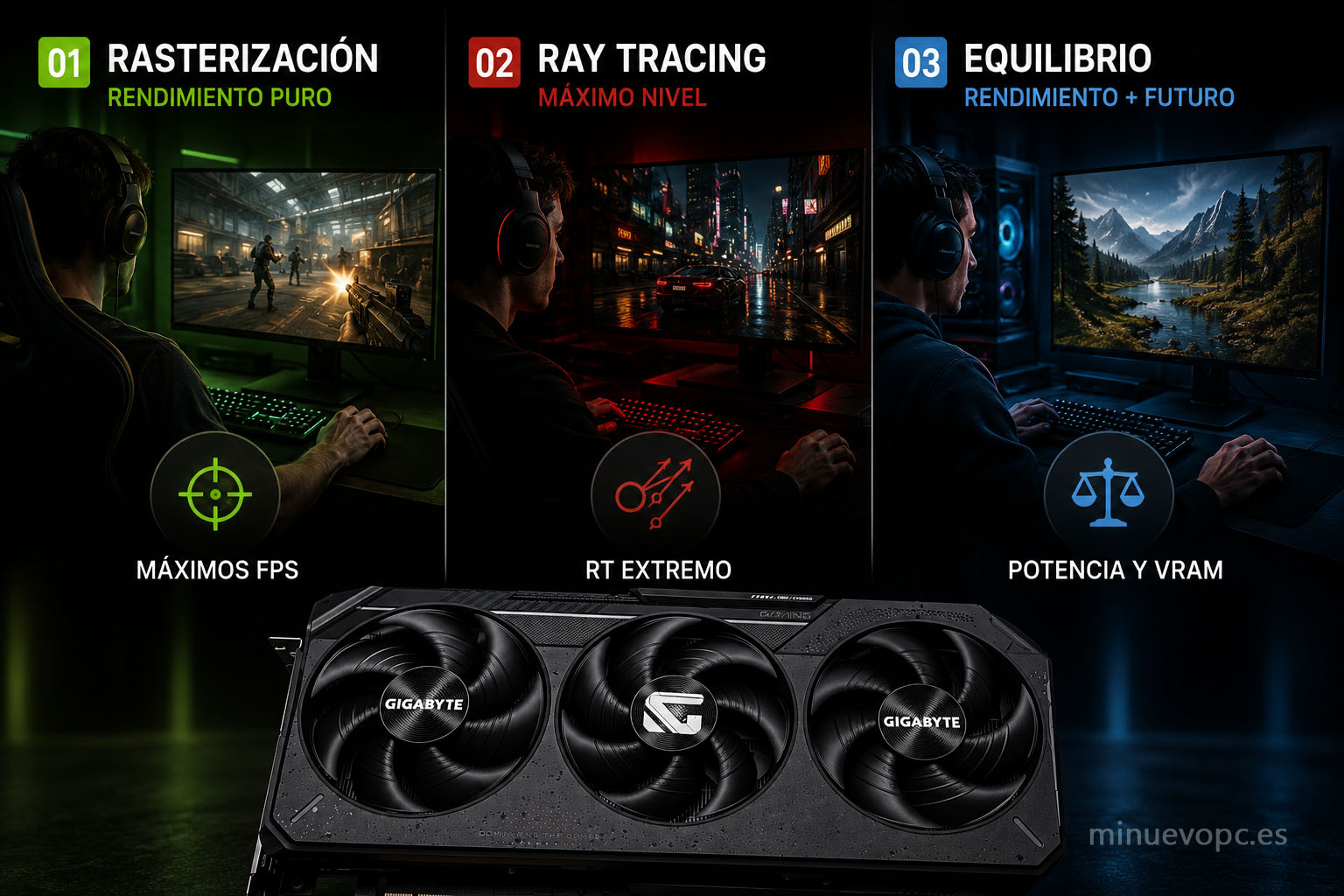 Configuraciones gaming según el tipo de jugador para elegir un PC con RX 9070 XT adaptado a cada necesidad y presupuesto