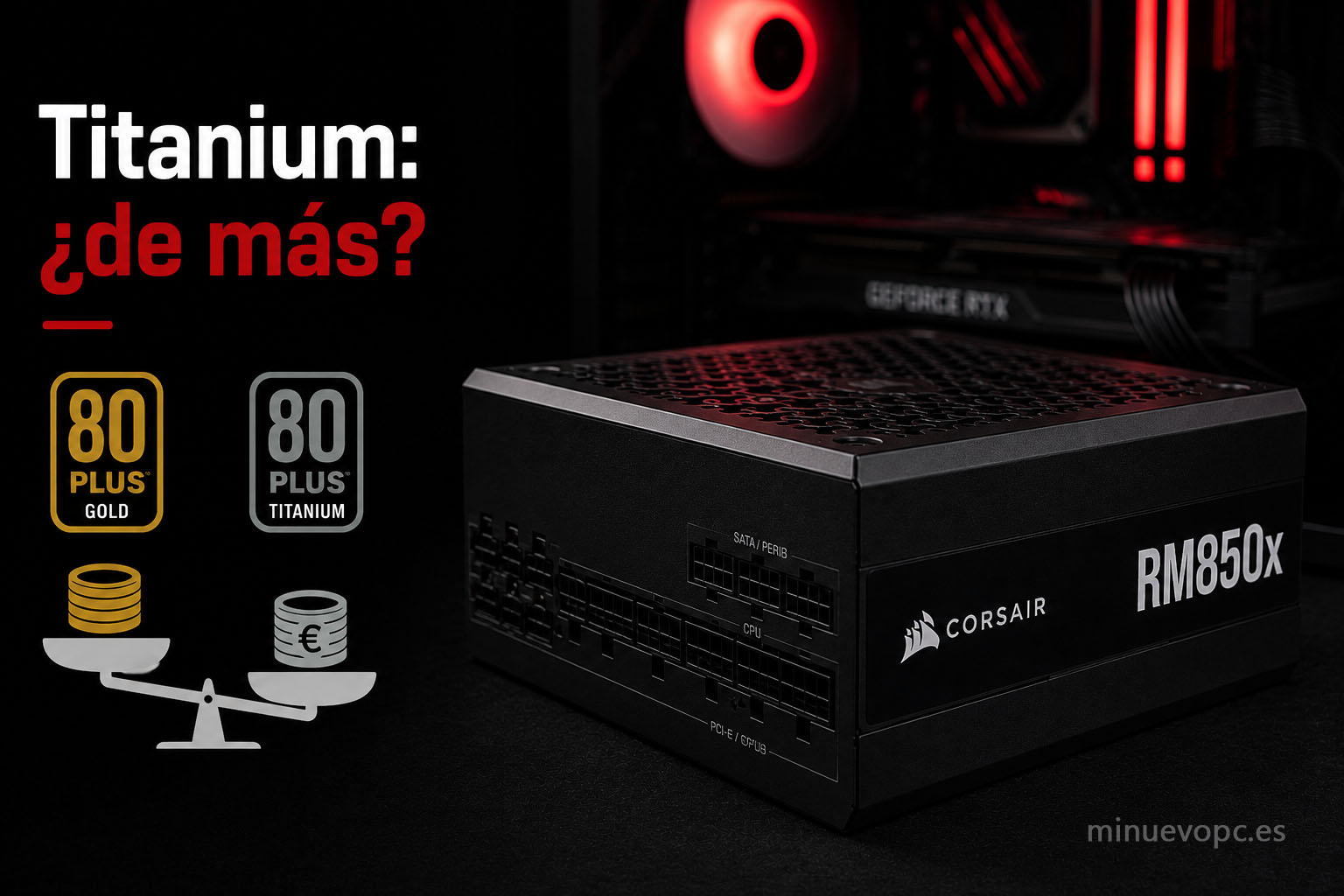 Comprar una fuente Titanium no siempre compensa frente a una Gold con mejor relación calidad precio para un PC gaming doméstico