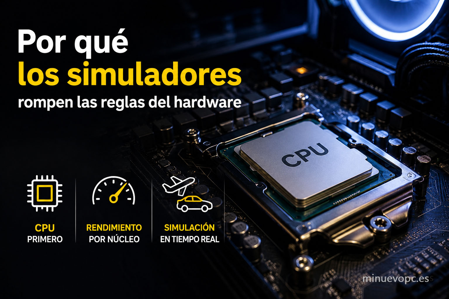 CPU de alto rendimiento en placa base para simuladores de conducción y vuelo exigentes