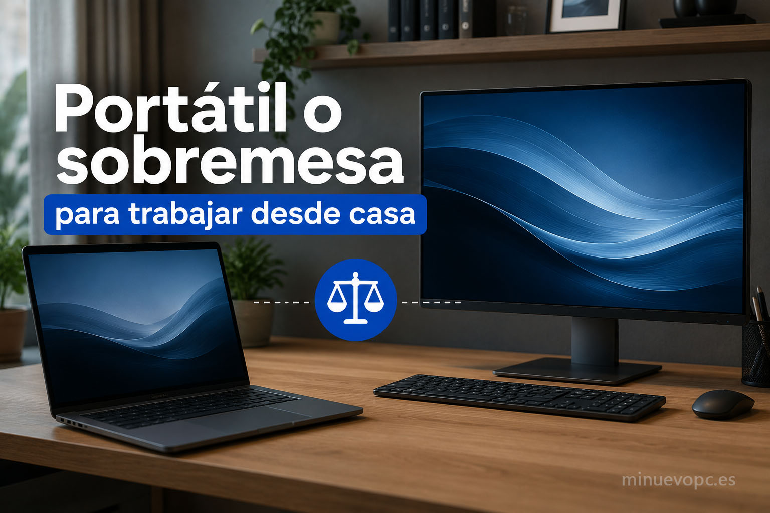 Portátil o sobremesa para trabajar desde casa: comparativa visual para elegir el ordenador con mejor calidad precio según tu espacio y necesidades