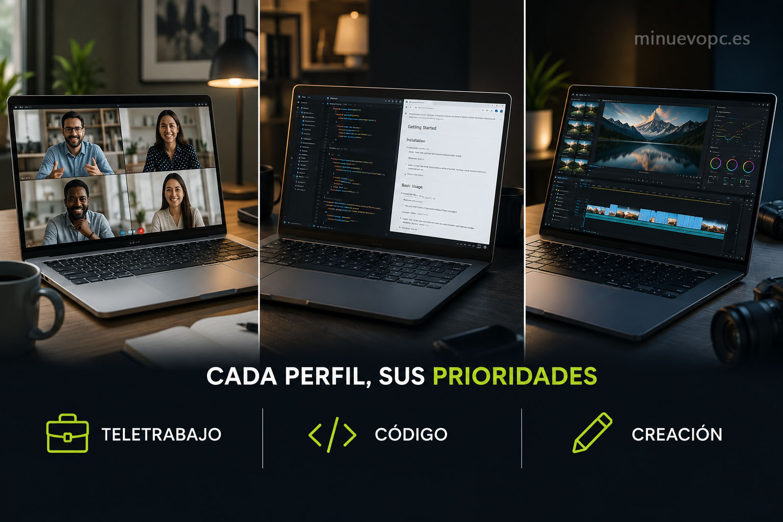 Portátiles de 16 pulgadas para teletrabajo, programación y creación de contenido con espacio de pantalla, potencia y productividad