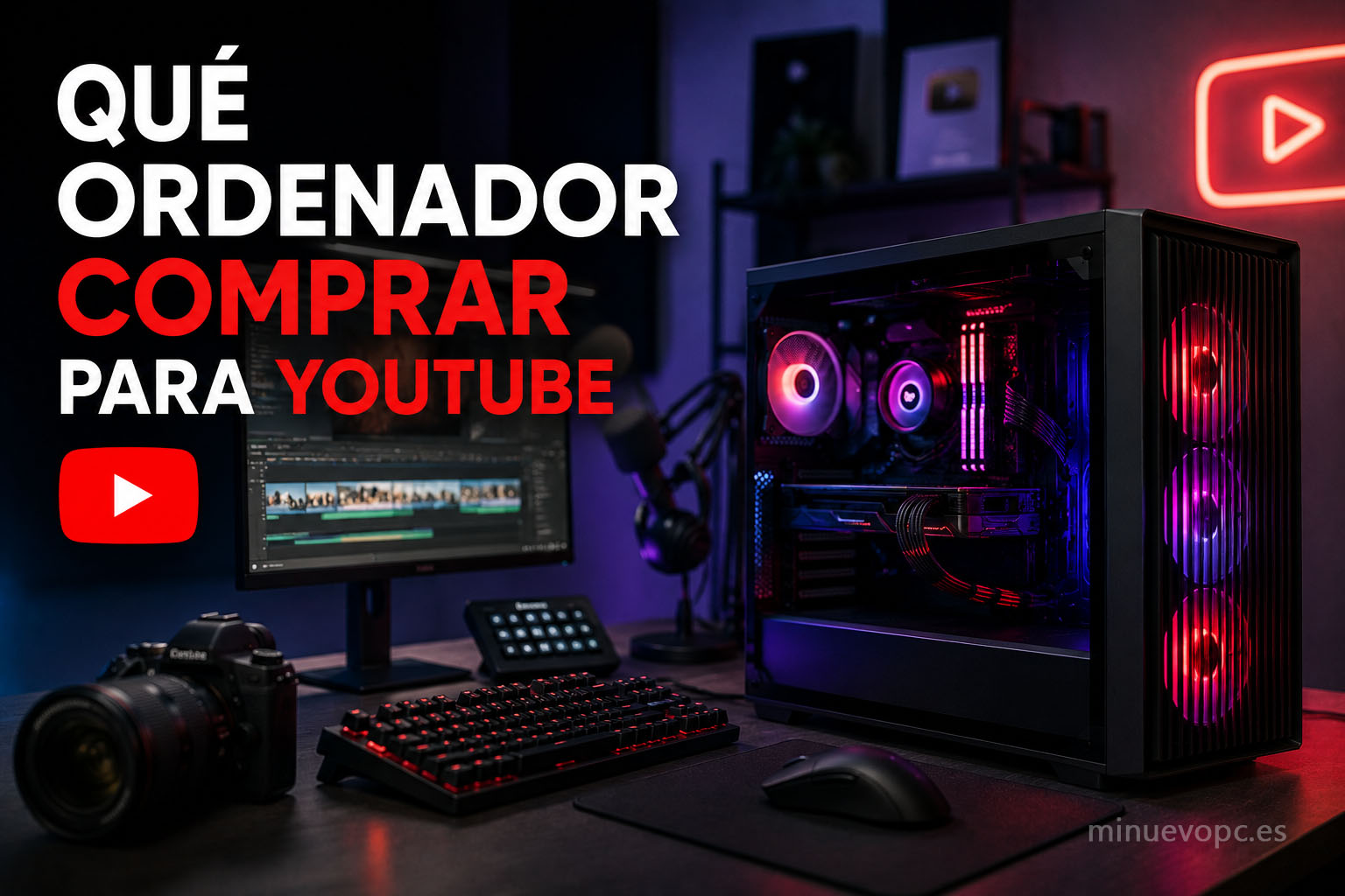 Qué ordenador comprar para YouTube con la mejor configuración para editar vídeo, crear contenido y conseguir el mejor rendimiento calidad precio