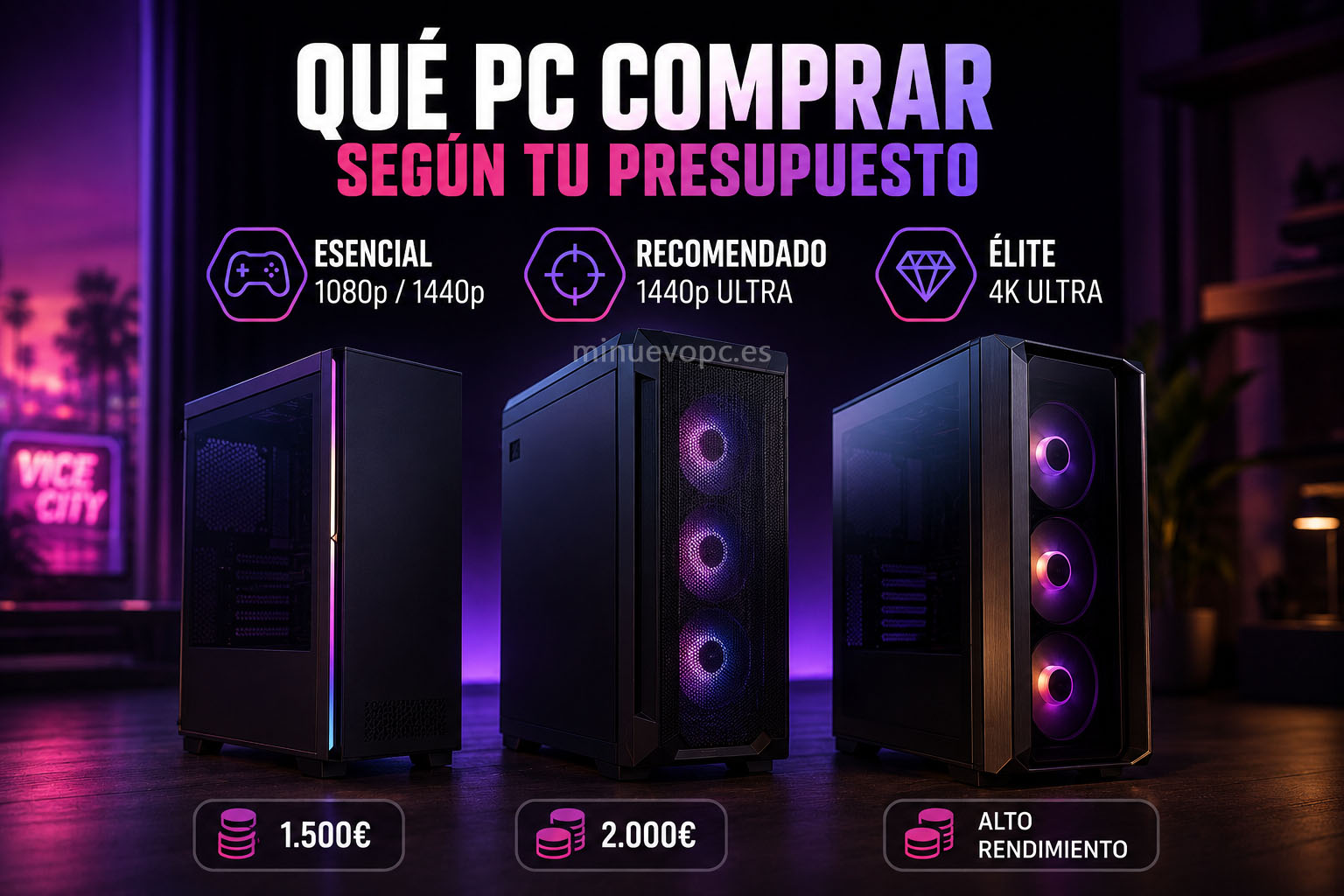 Qué PC comprar para GTA VI según tu presupuesto: equipos calidad precio, configuraciones recomendadas y opciones gaming para jugar en 1080p, 1440p y 4K