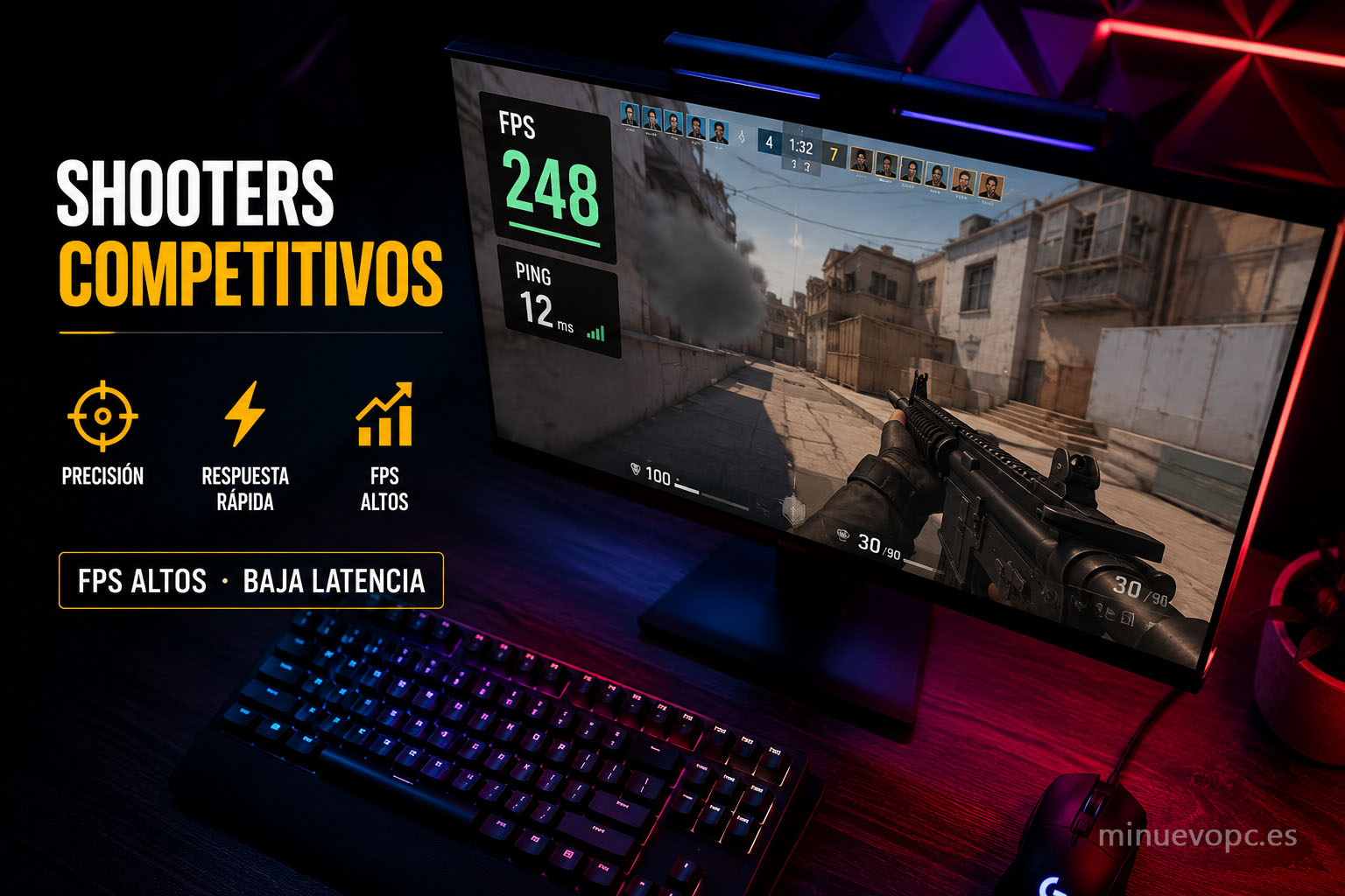 CPU para shooters competitivos con alta frecuencia, baja latencia y máximo rendimiento en partidas online