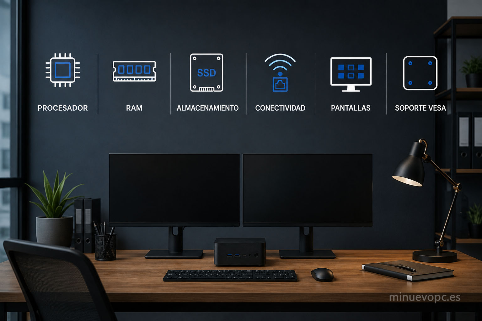 Aspectos clave para elegir un mini PC de calidad precio con buena conectividad, RAM, SSD y soporte para varios monitores en oficina