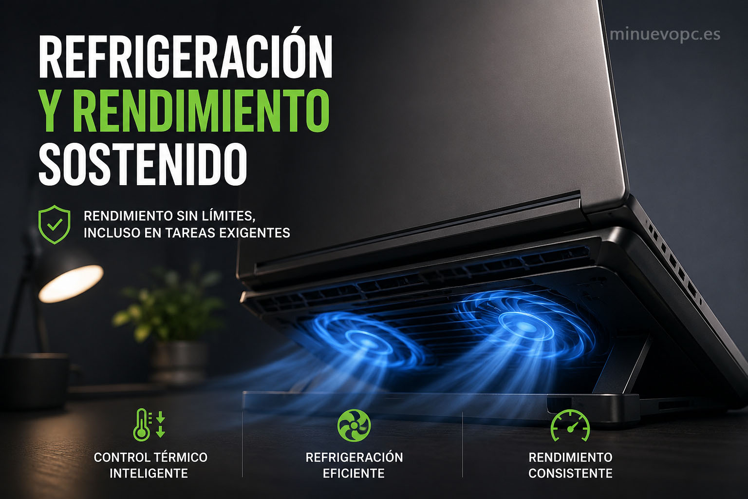Sistema de refrigeración de un portátil para AutoCAD con ventilación eficiente que mantiene el rendimiento estable durante largas sesiones de diseño CAD