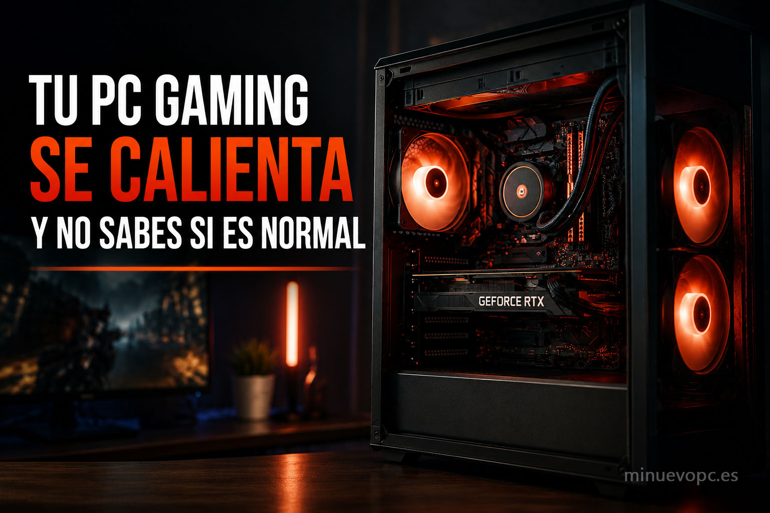 PC gaming mostrando temperaturas elevadas en CPU y GPU para aprender a detectar problemas de refrigeración antes de comprar nuevos componentes.