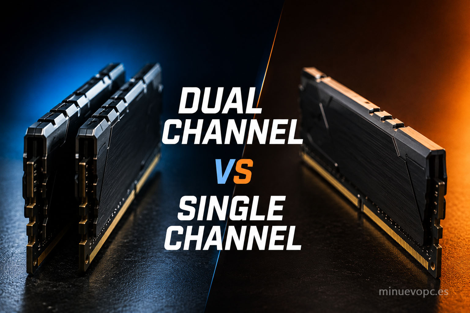 Dual Channel vs Single Channel en RAM: comparación visual del rendimiento y ancho de banda al comprar memoria para un PC