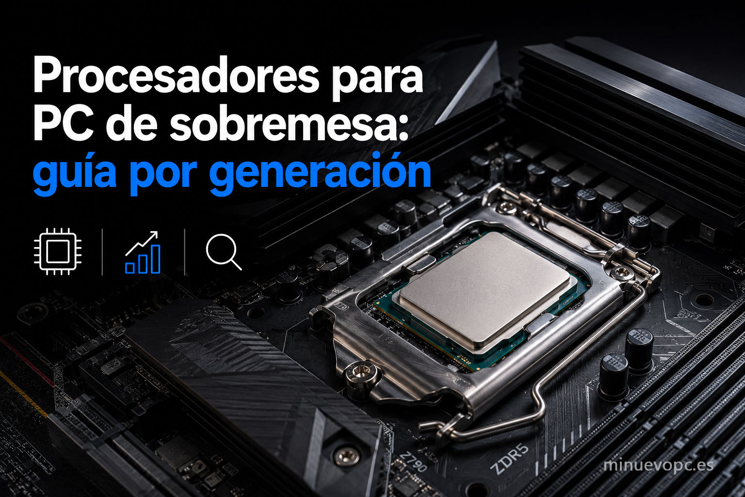 Procesador para PC de sobremesa en una placa base moderna, clave para elegir bien al comprar